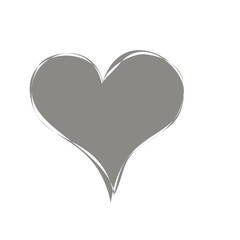 grey heart vector