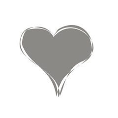 grey heart vector
