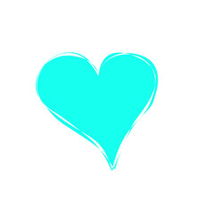 blue heart vector