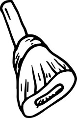 Hand drawn brush doodle. Sketch style icon. Decoration element. Isolated on white background. Flat design. Vector illustration