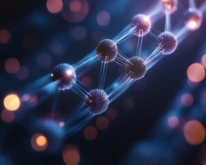 a close up of a bunch of balls connected to a string