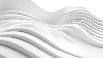 Obraz premium Abstract white wavy shapes background