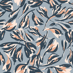 Seamless colorful leaf pattern. Colorful hand drawn illustration. design for decoration and textiles. perfect for textiles and decoration.