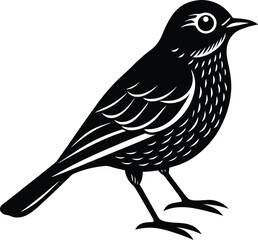 beautiful black bird vector silhouette art this is an editable and printable vector eps file
