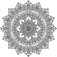 Beautiful flower art and mandala vector design