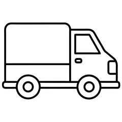 "High-quality AI file of a delivery truck icon, perfect for microstock sites, digital products, and commercial use in web and branding projects."