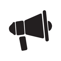 Loudspeaker Icon: A bold, minimalist black loudspeaker icon, perfect for conveying messages about communication, announcement and promotion.
