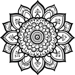 Vector illustration of a flower Mandala