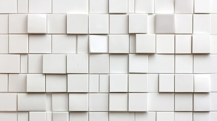White ceramic mosaic tile wall texture abstract art indoor setting decorative content minimalistic view