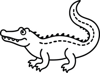 beautiful black crocodile vector silhouette art this is an editable and printable vector eps file
