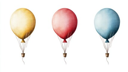 balloons  on white background 