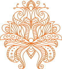 Beautiful flower art and mandala vector design