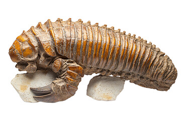 High-Quality Isolated Trilobite Fossil Image with Transparent Background - Ideal for Educational Materials and Paleontology Projects
