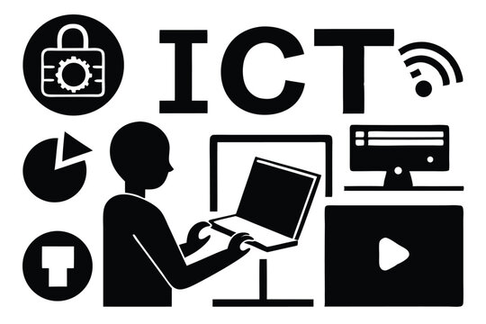 Digital Information Technology and Programming Vector

