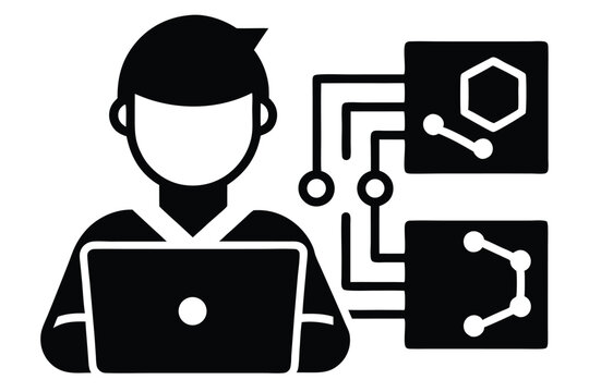 Digital Information Technology and Programming Vector

