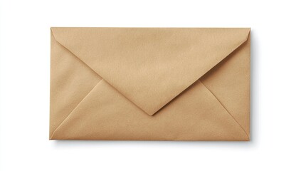 Light brown envelope on white background