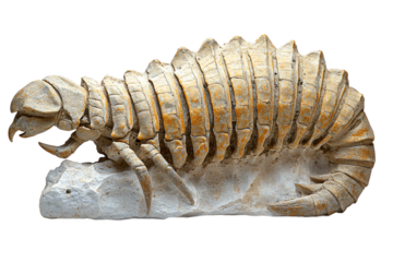 High-Quality Isolated Trilobite Fossil Image with Transparent Background - Ideal for Educational Materials and Paleontology Projects