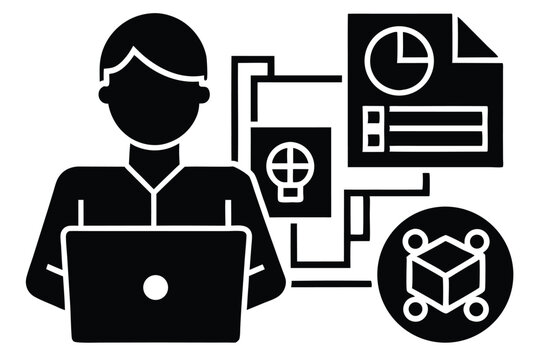 Digital Information Technology and Programming Vector

