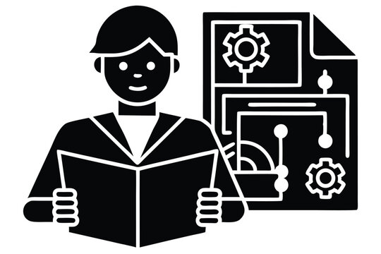 Digital Information Technology and Programming Vector

