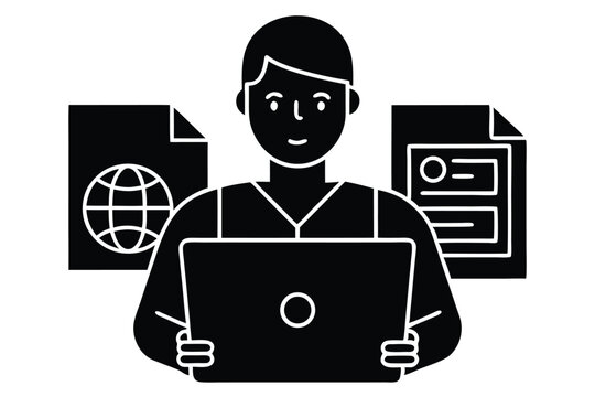 Digital Information Technology and Programming Vector


