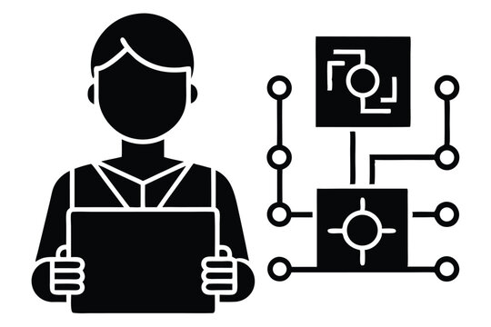 Digital Information Technology and Programming Vector

