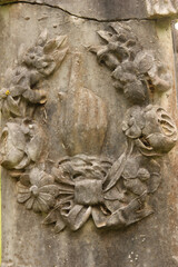 Close up of Historic Headstone in Rural East Texas Cemetery