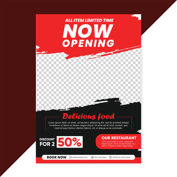 Restaurant Food flyer Poster template Design & Restaurant Menu Card, food menu & restaurant flyer, restaurant poster, restaurant business flyer template