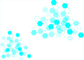 Abstract seamless hexagon pattern background. Abstract hexagon technology design background. 