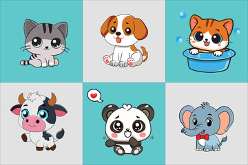 Cute Cartoon Animal Collection