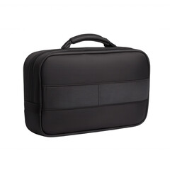 A sleek black carrying case designed for professional use, featuring a durable exterior and a convenient handle, ideal for protecting valuable items during travel.