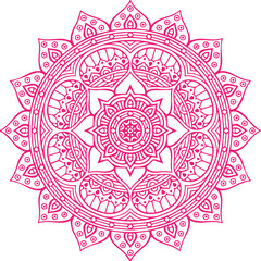 Beautiful flower art and mandala vector design