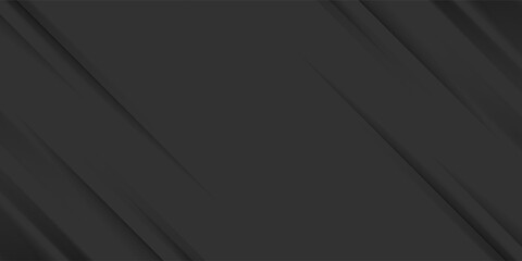 Black abstract background. Elegant dark diagonal shape elements. Modern luxury grey gradient graphic design.