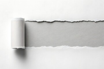 Unveiling a secret message, a rolled-up scroll emerges from a torn piece of paper, revealing a gray underlayer, a suspenseful visual.