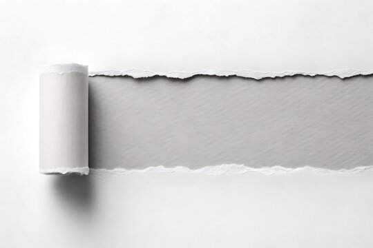 Unveiling a secret message, a rolled-up scroll emerges from a torn piece of paper, revealing a gray underlayer, a suspenseful visual.