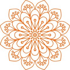 Beautiful flower art and mandala vector design