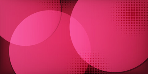 Modern abstract red circle background with shadow decoration. Geometric shapes graphic design. Transparent shapes.