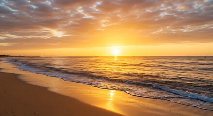 Obraz premium Golden Hour's Embrace AI Generated