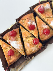 slice of pie. Pie with apple flavour 