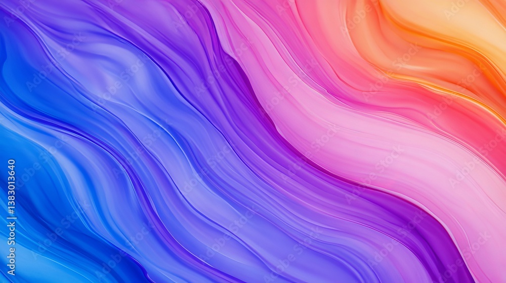 Poster abstract waves of vibrant colors blend seamlessly, creating a dynamic visual experience