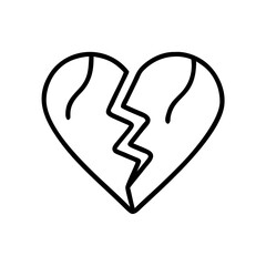 Broken heart illustration 