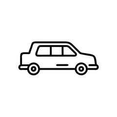 Fototapeta premium Outline of a side view of a car design