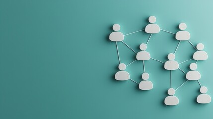 Obraz premium Abstract connectivity network diagram with white nodes and links representing the concept of communication in the field of technology and digital innovation