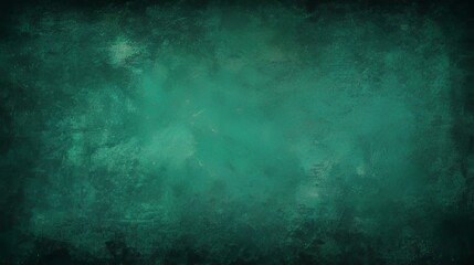 Obraz premium Elegant dark emerald green grunge background with vintage aged texture and black shadow border for luxurious abstract designs, classic digital backdrops, and sophisticated graphic projects 