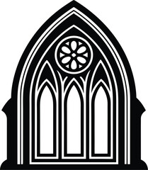 church window vector illustration.