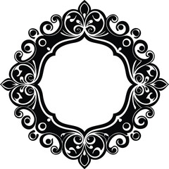 Heritage filigree border Vector.