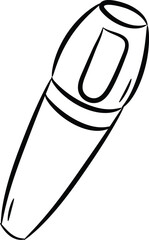 Beautiful hand drawn fashion text marker icon. Hand drawn black sketch. Sign / symbol / doodle. Isolated on white background. Flat design. Vector illustration