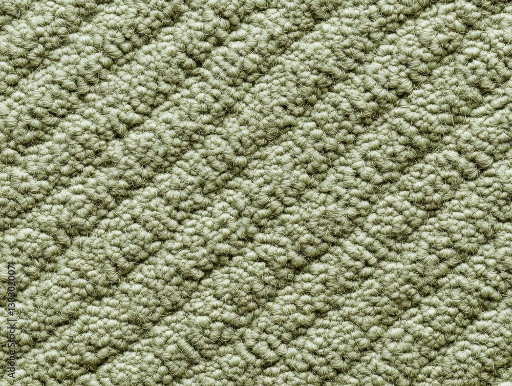 Aufkleber textured sage green carpet close up showing intricate weave pattern and soft plush fibers for interi