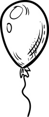 Beautiful hand drawn fashion balloon icon. Hand drawn black sketch. Sign / symbol / doodle. Isolated on white background. Flat design. Vector illustration