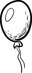 Beautiful hand drawn fashion balloon icon. Hand drawn black sketch. Sign / symbol / doodle. Isolated on white background. Flat design. Vector illustration