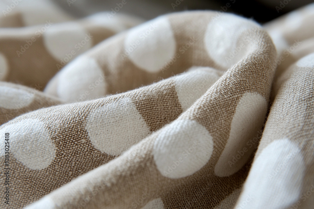 Poster soft fabric texture featuring a subtle polka dot pattern in neutral tones for various creative uses